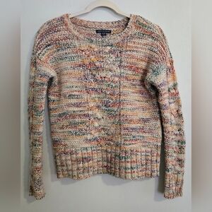 American Eagle Multicolor Cable-Knit Sweater Womens Size XS